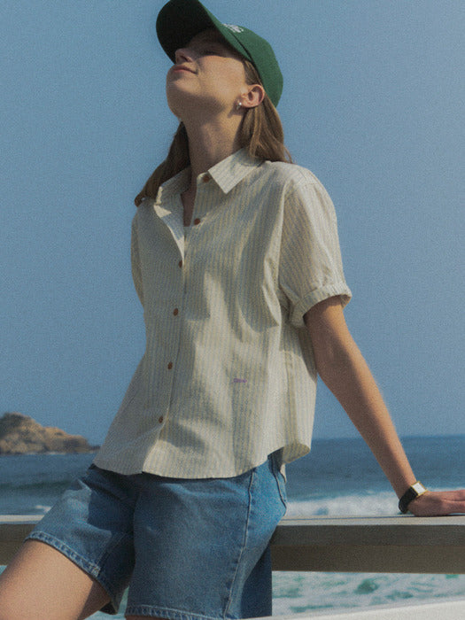 [TILLIDIE] Ann button point shirt[2color]