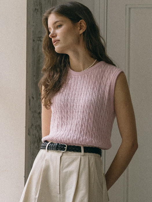 [TILLIDIE] Finn gold point knit vest(3color)