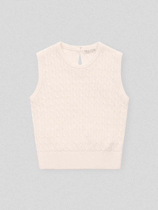[TILLIDIE] Finn gold point knit vest(3color)