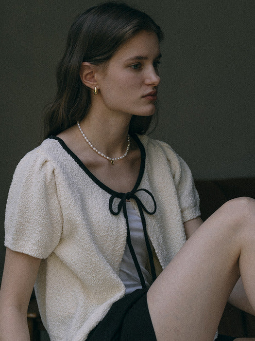 [TILLIDIE] 2-way puff cardigan(Ivory)