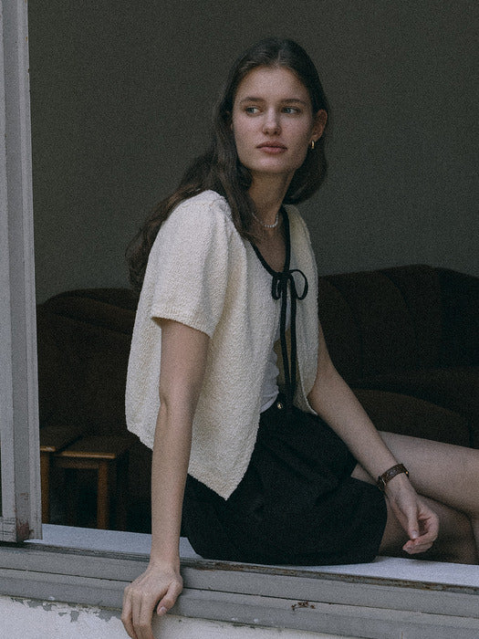 [TILLIDIE] 2-way puff cardigan(Ivory)