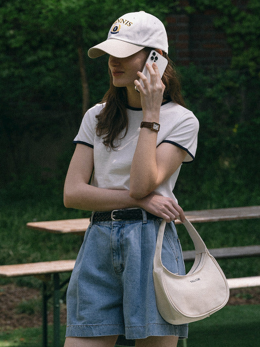 [TILLIDIE] Canvas hobo bag(Natural)