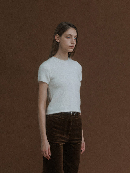 Nothing Written Kotte alpaca short sleeve knit (Ivory)