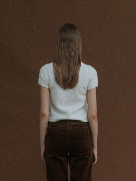 Nothing Written Kotte alpaca short sleeve knit (Ivory)