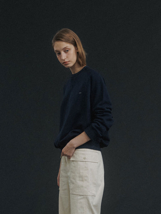 Nothing Written Vintage cotton sweatshirt (Navy)