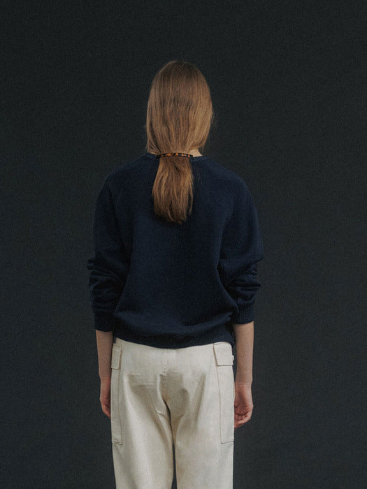Vintage cotton sweatshirt (Navy)