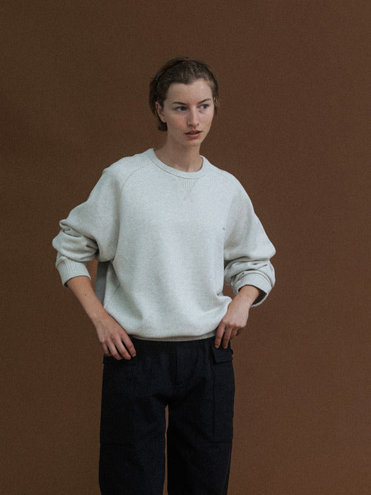 Nothing Written Vintage cotton sweatshirt (Melange gray)