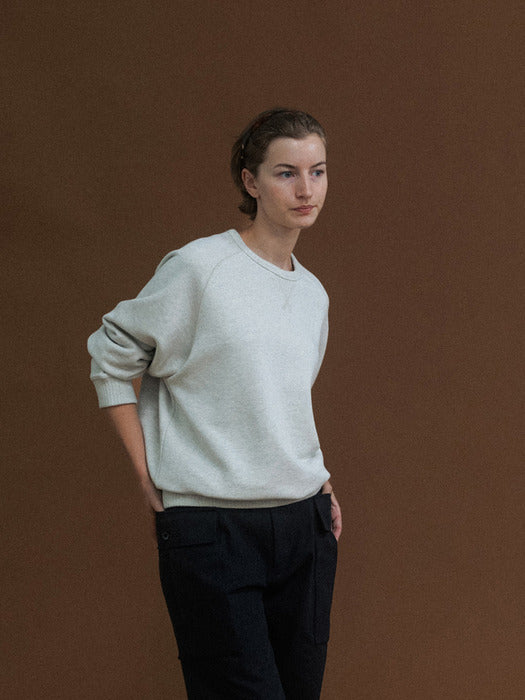 Nothing Written Vintage cotton sweatshirt (Melange gray)