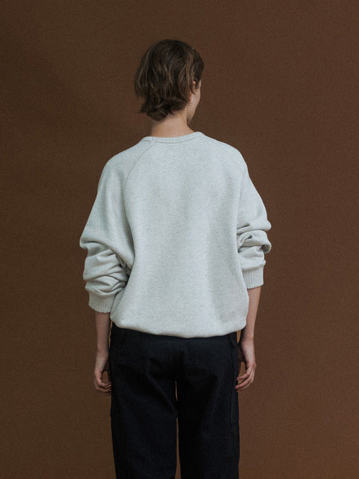 Nothing Written Vintage cotton sweatshirt (Melange gray)