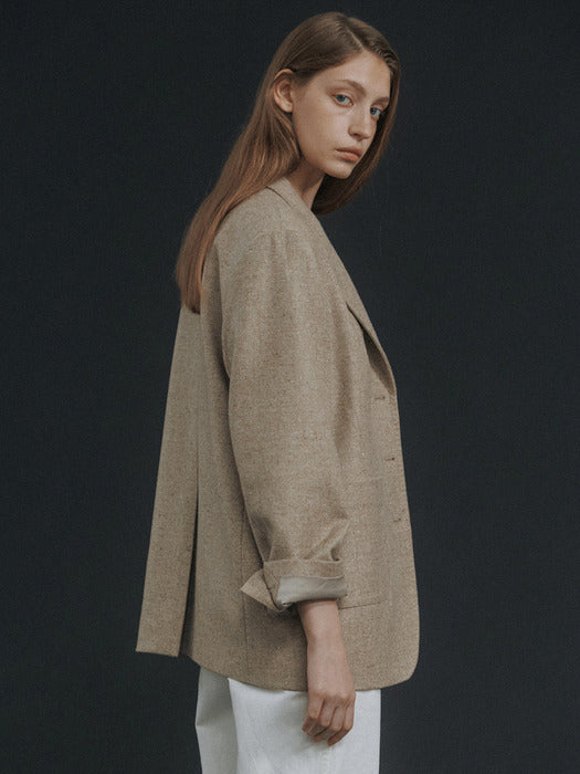 Nothing Written British moon tweed jacket (Beige)