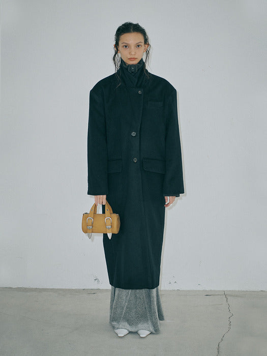 BELTED LOG BAG_caramel nubuck