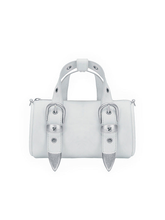 BELTED LOG BAG_cloud two-tone brushed