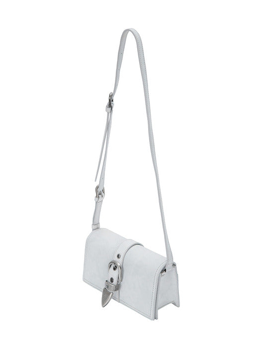 BELTED FLAP_cloud two-tone brushed