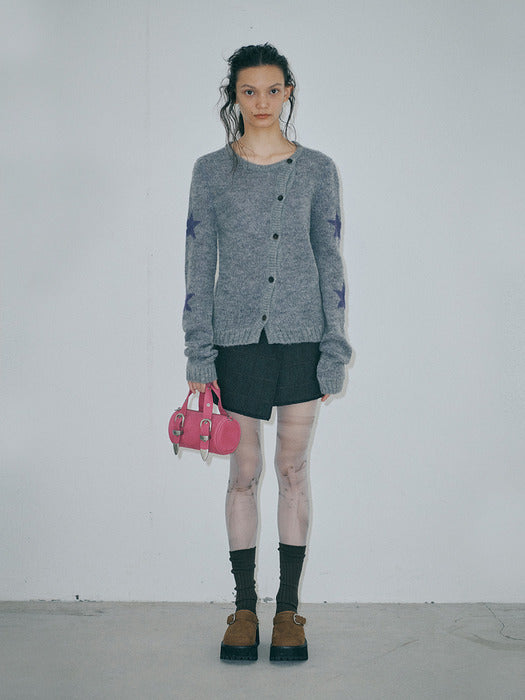 BELTED LOG BAG_fuxia nubuck