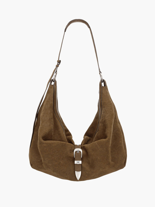 Margesherwood Belted Hobo chestnut nubuck