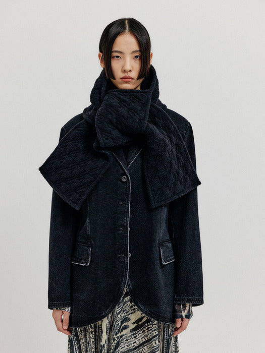 [EENK] Xomili Textured Muffler - Black
