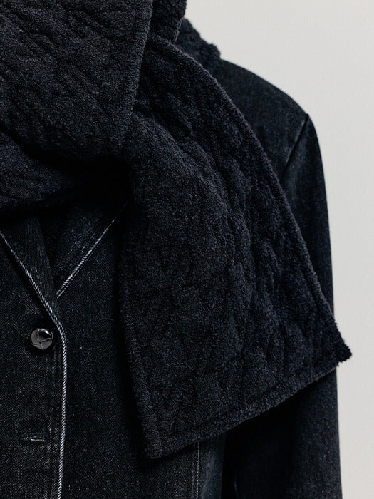 [EENK] Xomili Textured Muffler - Black