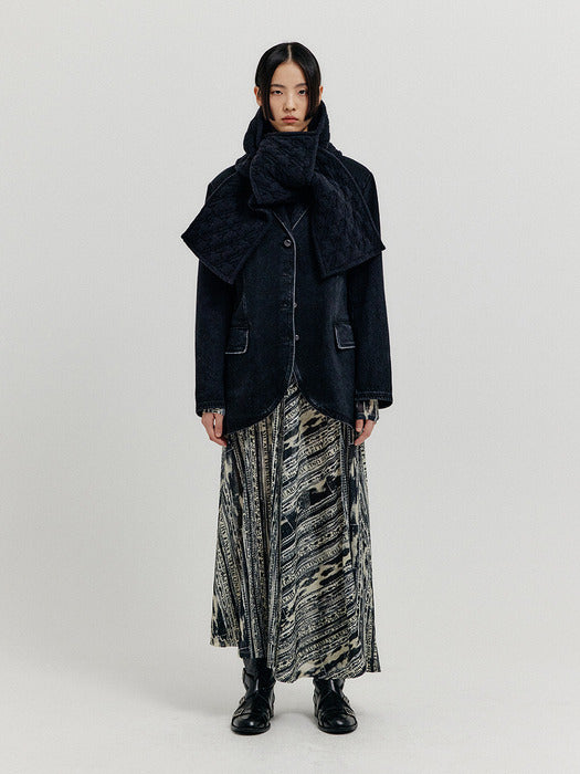 [EENK] Xomili Textured Muffler - Black