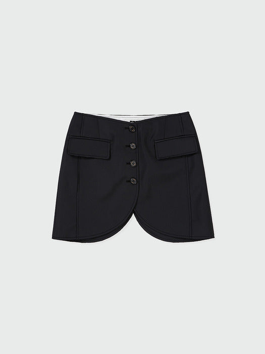 Eenk Xoanon Open Front Skirt Belt - Black