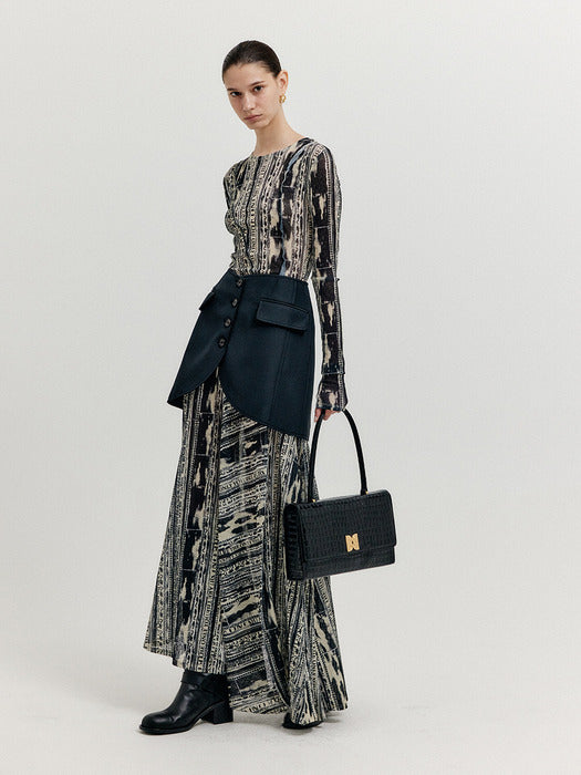 Eenk Xoanon Open Front Skirt Belt - Black
