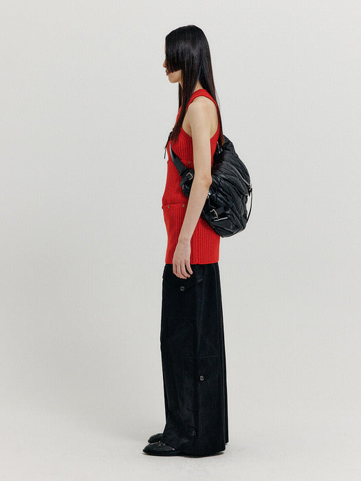 Eenk Xender Separable Sleeveless Knit Top - Red