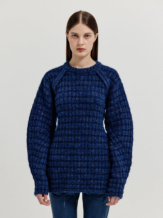 Eenk Xave Open Back Knit Pullover - Navy