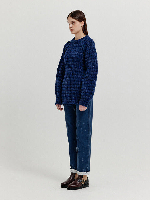 Eenk Xave Open Back Knit Pullover - Navy