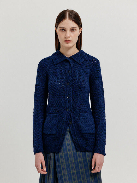 Eenk Xelts Pocket Knit Shirt - Navy