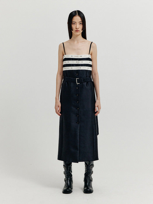 Eenk Xquet Sleeveless Buttoned Dress - Black