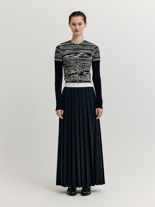 Eenk Xovel Pleated Maxi Skirt - Black