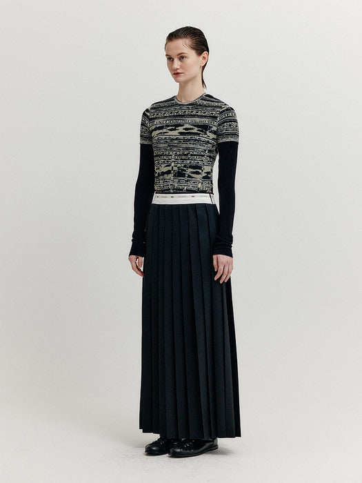 Eenk Xovel Pleated Maxi Skirt - Black