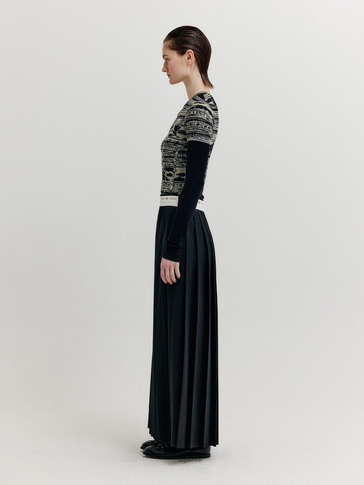 Eenk Xovel Pleated Maxi Skirt - Black