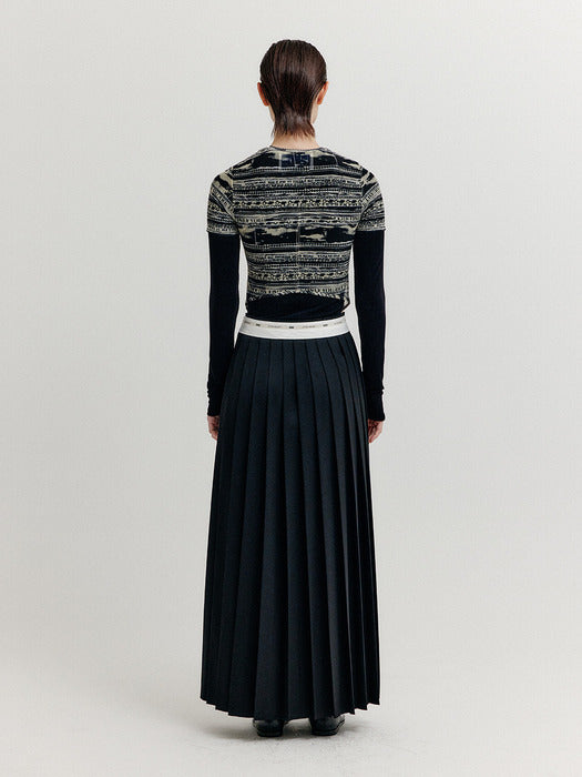 Eenk Xovel Pleated Maxi Skirt - Black