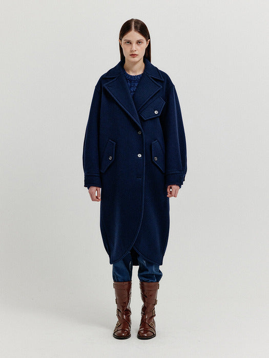 Eenk Xiley Oversized Coat - Navy