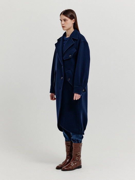 Eenk Xiley Oversized Coat - Navy