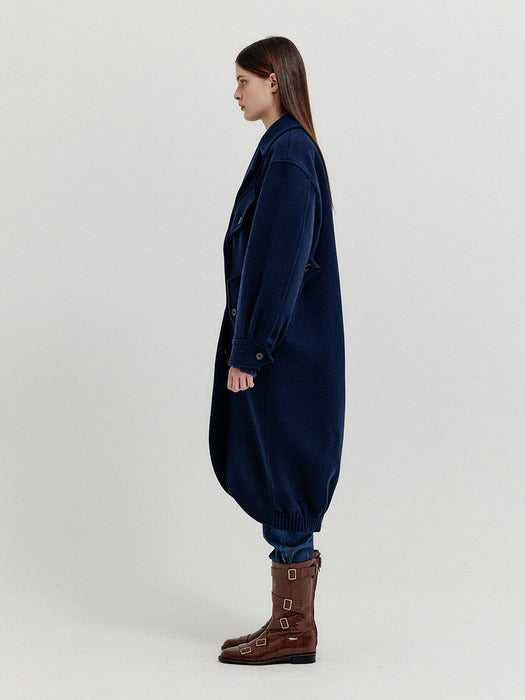 Eenk Xiley Oversized Coat - Navy
