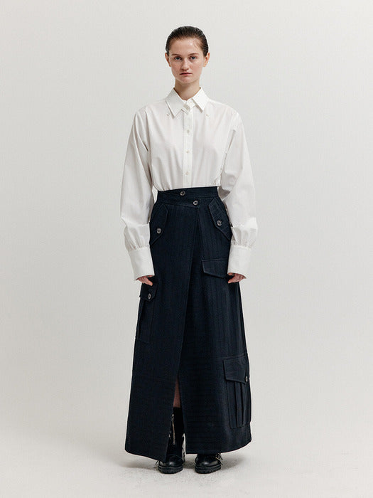 Eenk Xebby Maxi Wrap Skirt - Black