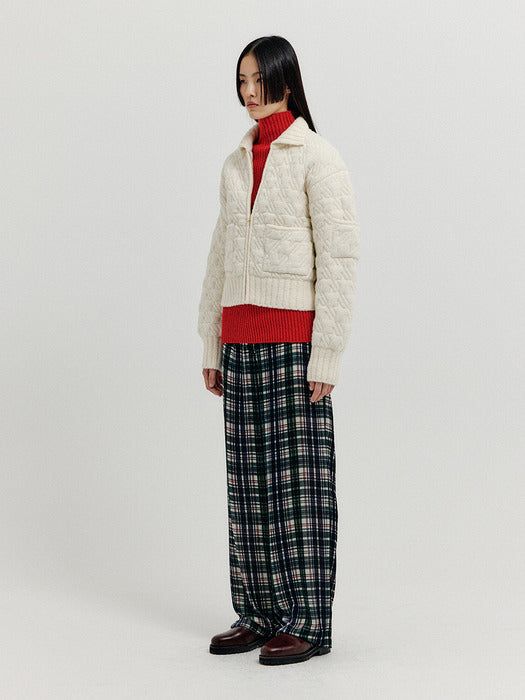 [EENK] Xenez Straight Pants - Navy Multi