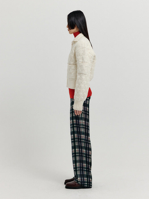 [EENK] Xenez Straight Pants - Navy Multi