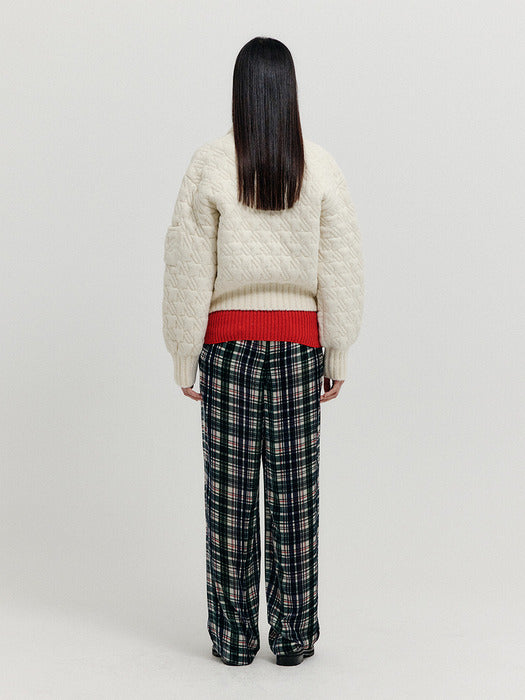 [EENK] Xenez Straight Pants - Navy Multi