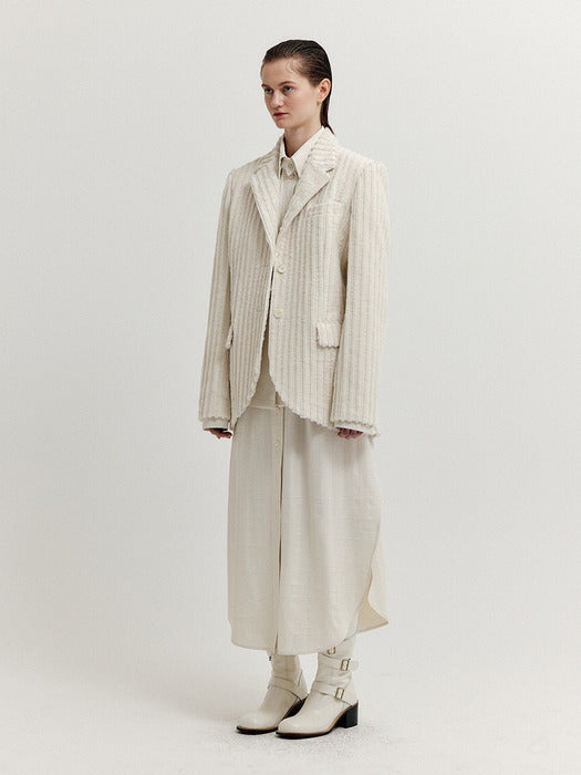 Eenk Xiana Single-Breasted Blazer - Ivory