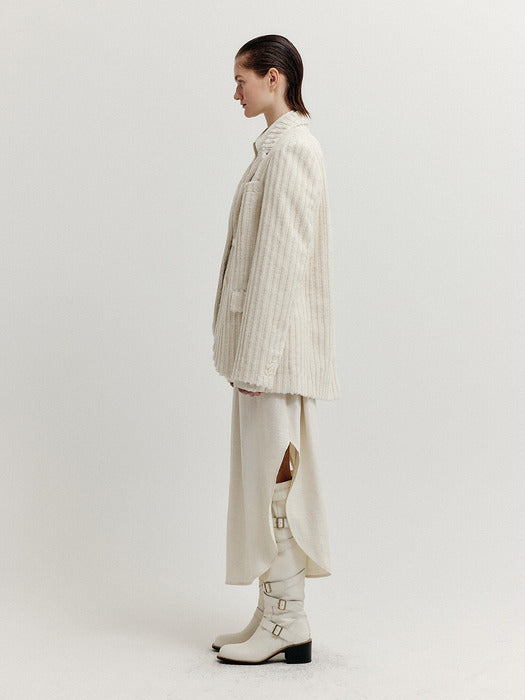 Eenk Xiana Single-Breasted Blazer - Ivory
