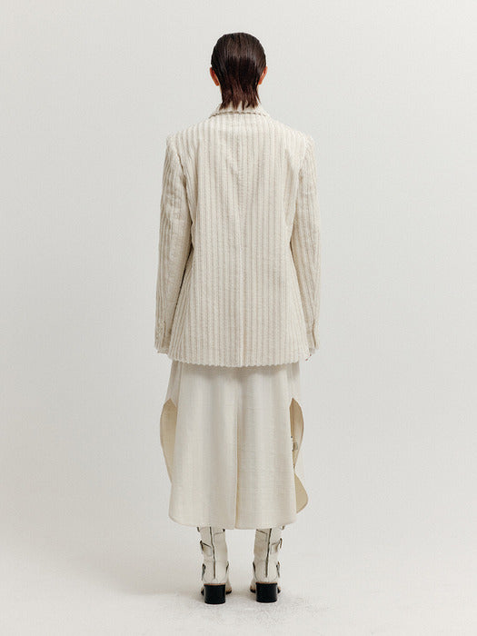 Eenk Xiana Single-Breasted Blazer - Ivory