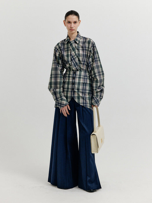 Eenk Xoanon Open Front Skirt Belt - Navy Multi