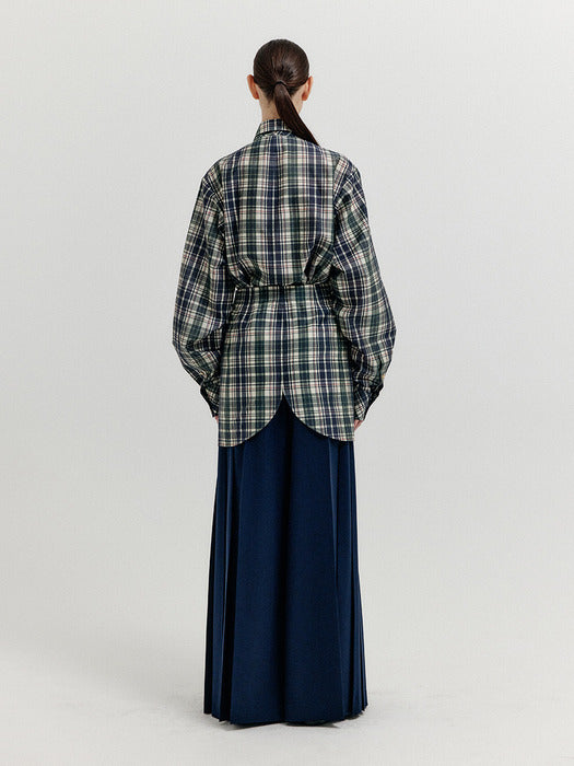 Eenk Xoanon Open Front Skirt Belt - Navy Multi