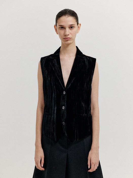 Eenk XI Buttoned Vest - Black