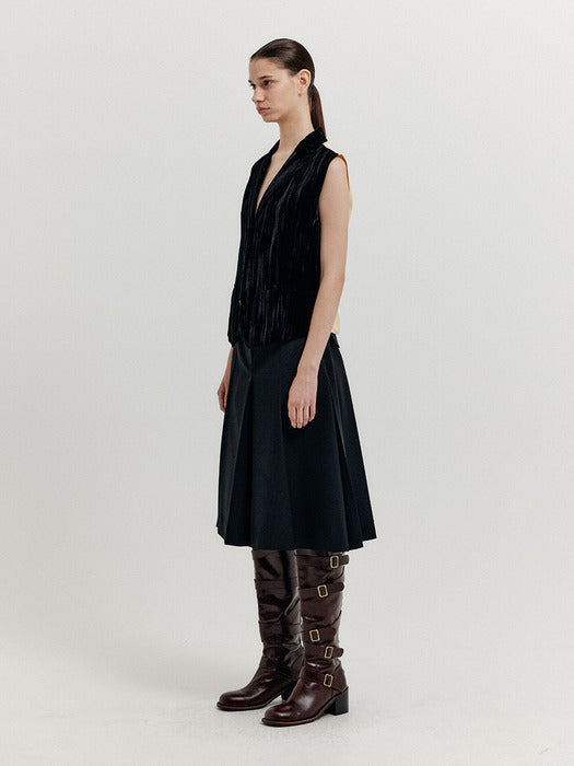 [EENK] XI Buttoned Vest - Black