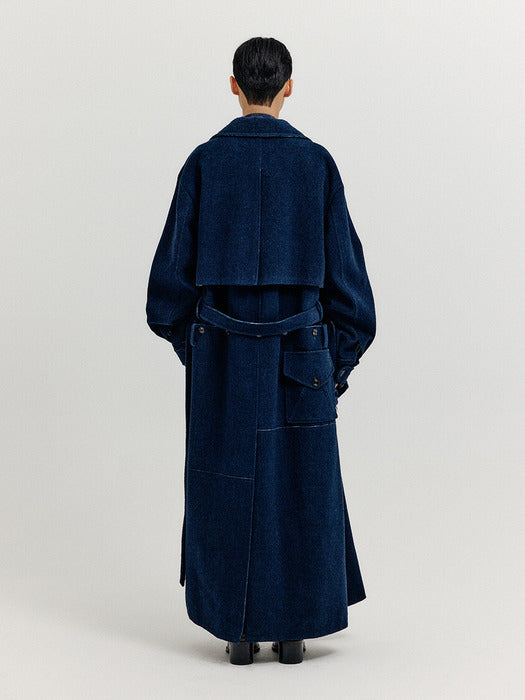 Eenk Xeather Separable Trench Coat - Navy