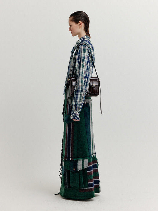Eenk Xebby Maxi Wrap Skirt - Green Multi