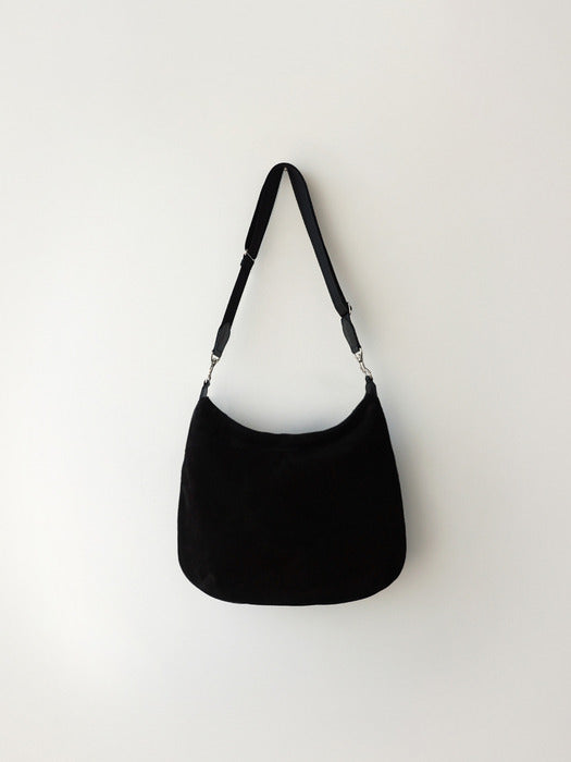 Nothing Written Balloon suede bag (Black)